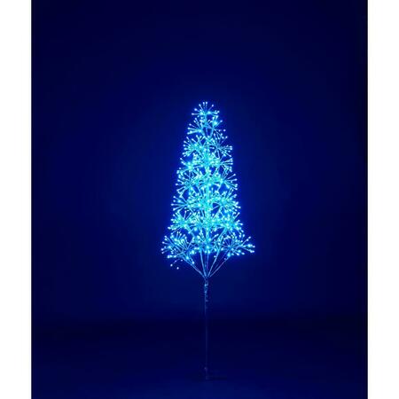 QUEENS OF CHRISTMAS 5 ft. Blue Starburst LED Tree LED-TR3D05-LBL
